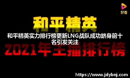和平精英实力排行榜更新LNG战队成功跻身前十名引发关注
