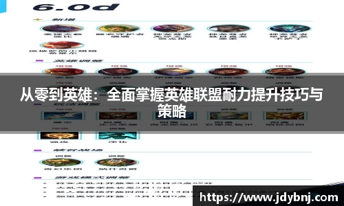 从零到英雄：全面掌握英雄联盟耐力提升技巧与策略